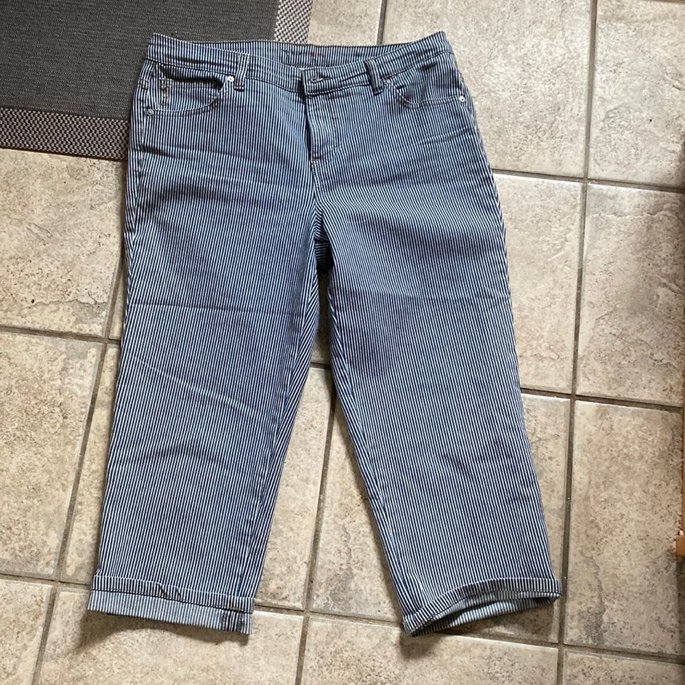 Silent Company denim petites size 12 P with tummy control is our capri j…
